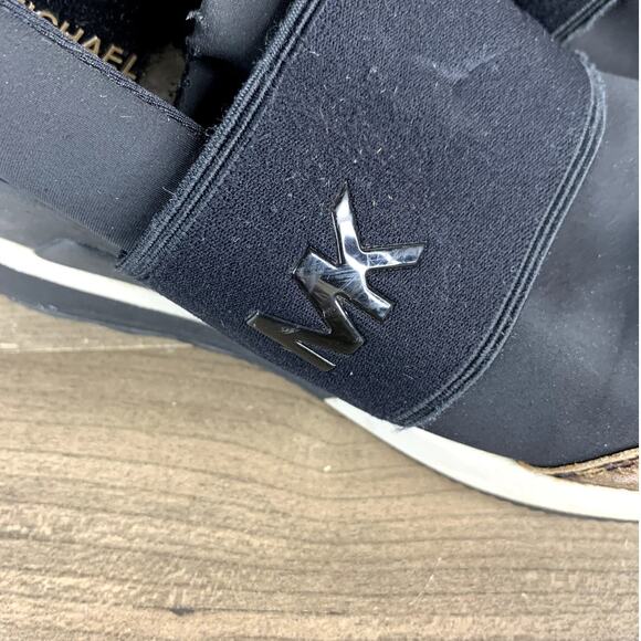 Womens Michael Kors MK Animal Print Wedge Slip On Sneakers 6.5 M - Picture 10 of 16